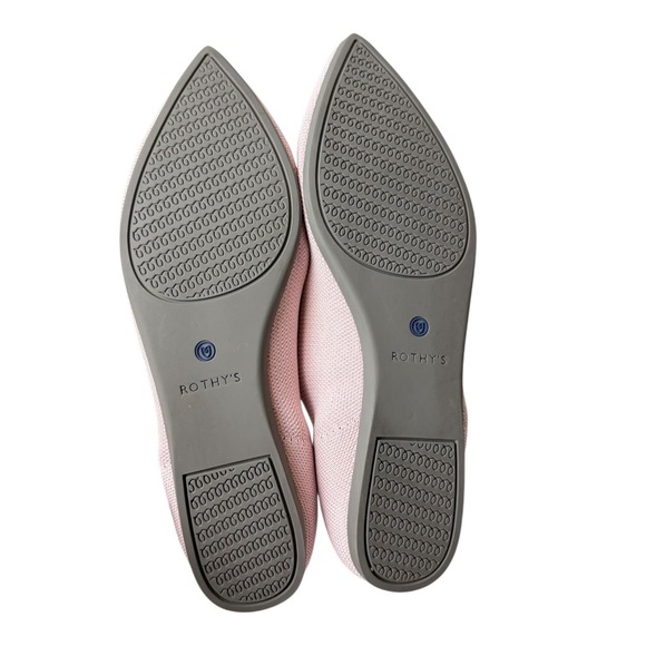 Rothy's The Point Flats Women's Petal Pink Slip On Knit Pointed Toe Shoes Sz 11 - Picture 8 of 10
